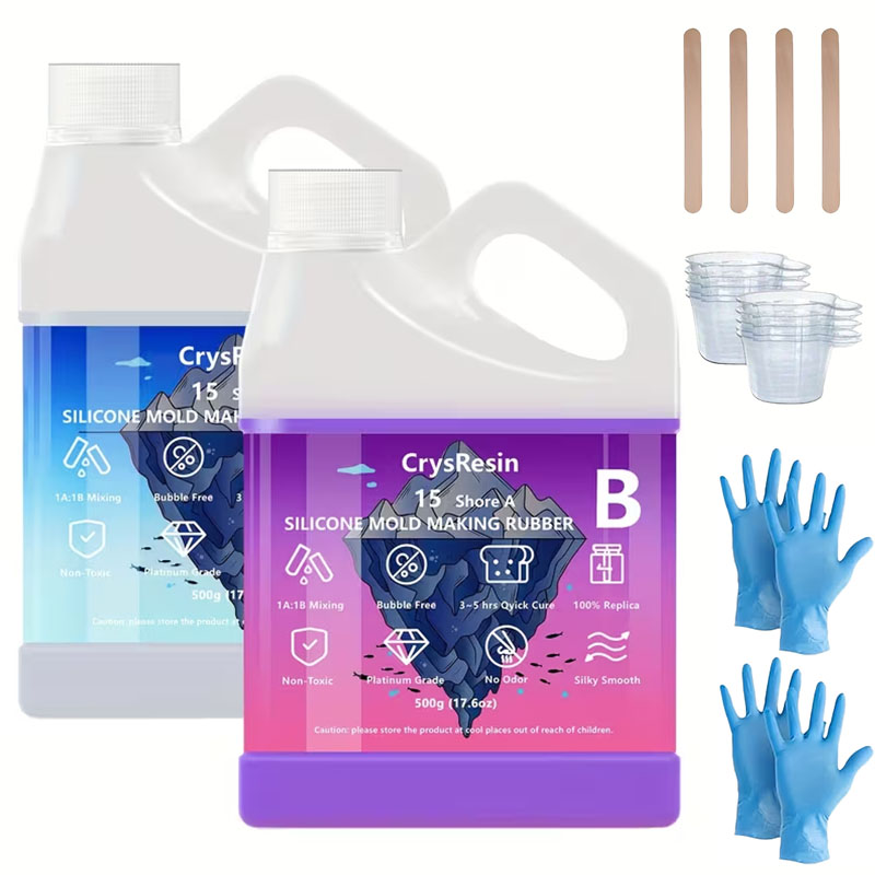 Soap Making Kits - زجاجتان سعة 500 مل من السيليكون