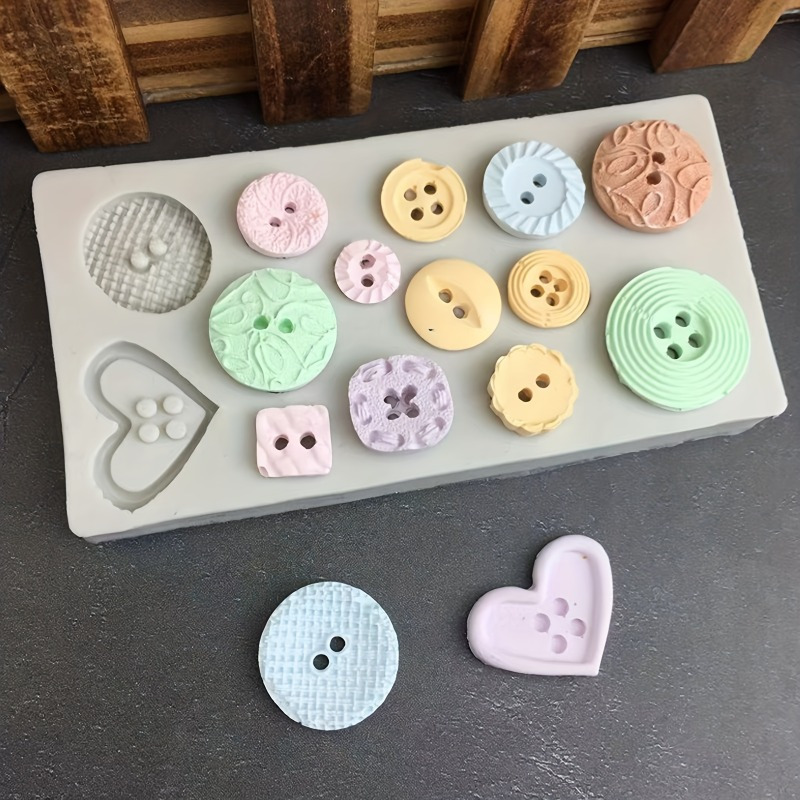 Soap Making Kits - قالب سيليكون على شكل أزرار، قالب