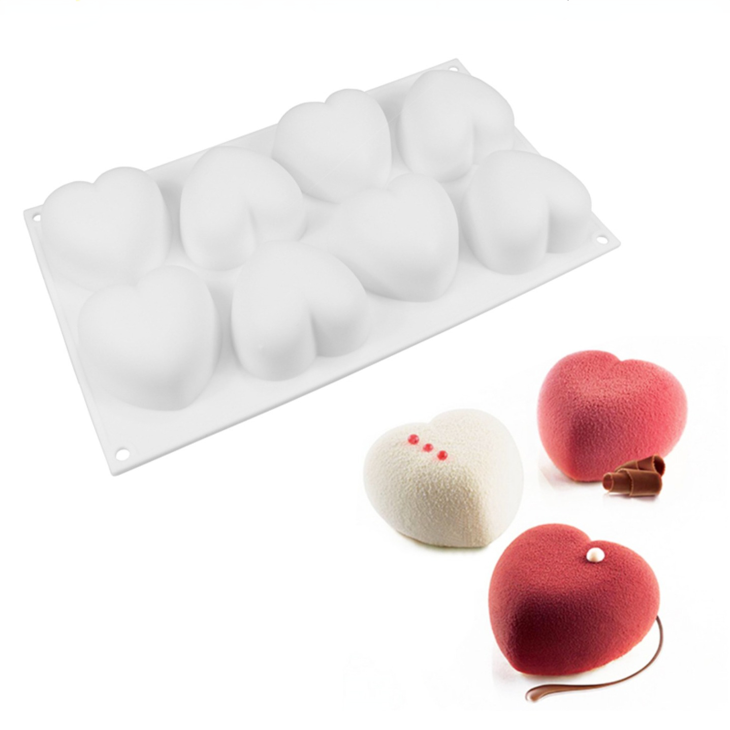 Soap Making Lab - الحب القلب سيليكون قالب الصابون اليدوية