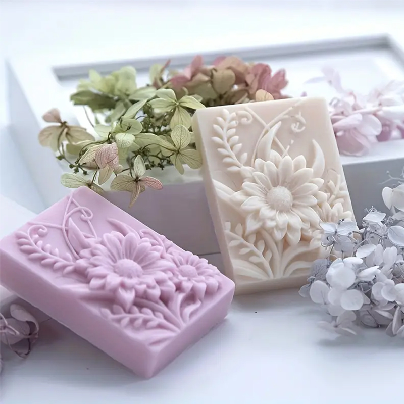 ثلاثية الأبعاد زهرة مربع الصاب - مراجعة Soap Making Lye وسعره