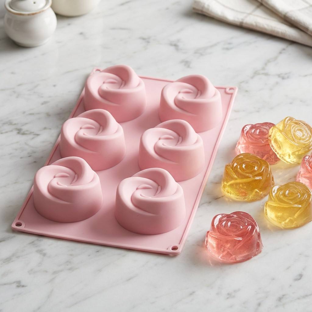 قالب سيليكون على شكل وردة بـ 6 - مراجعة Soap Mold Silicone Loaf وسعره